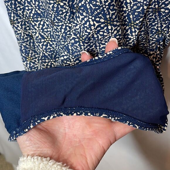 Bond-Eye Australia Nip Tuck Tummy Control Navy/Gold Bathing Suit. Size 12. - Picture 9 of 13